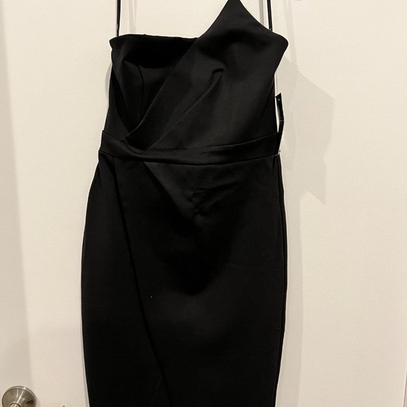 A-List Babe Black Strapless Bodycon Mini Dress - Picture 3 of 4